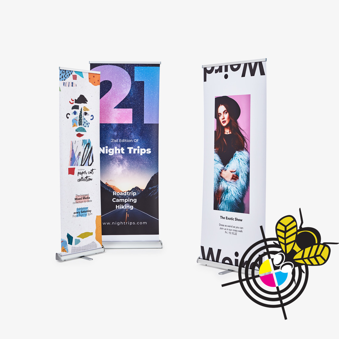 Banner Roll-Up Kit Completo 0,80x2 Metros Uma Perna