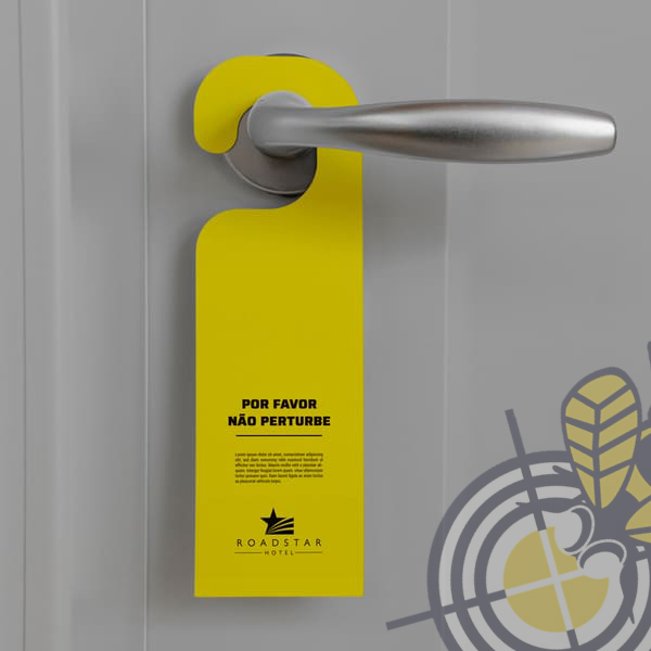 Placas Não Perturbe em PVC 0,3mm 4/0 Branco 8,5x20cm