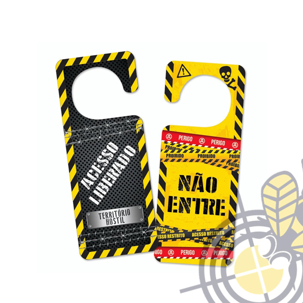 Placas Não Perturbe em PVC 0,3mm 4/0 Branco 8,5x20cm